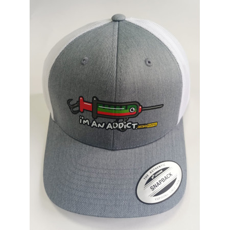 White-gray  Trucker Cap  "I'm an addict"